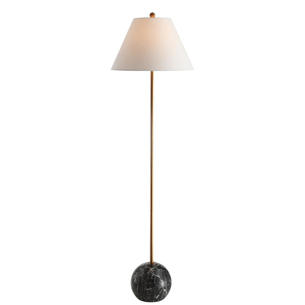 Jonathan Y Miami 635 In Goldblack Minimalist Resinmetal Led Floor Lamp pertaining to proportions 1000 X 1000