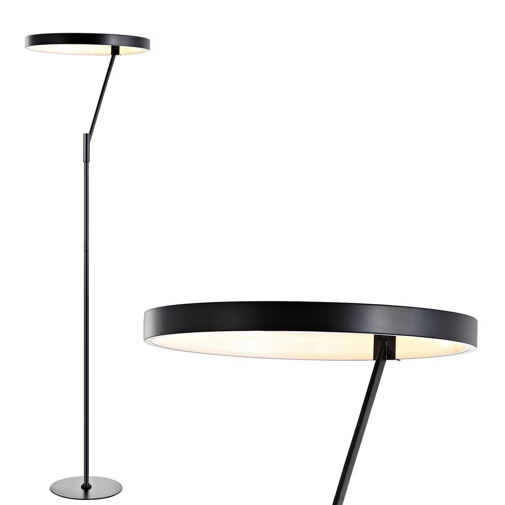 Jonathan Y Owen 667 In Black Integrated Led Metal Floor Lamp intended for proportions 1000 X 1000