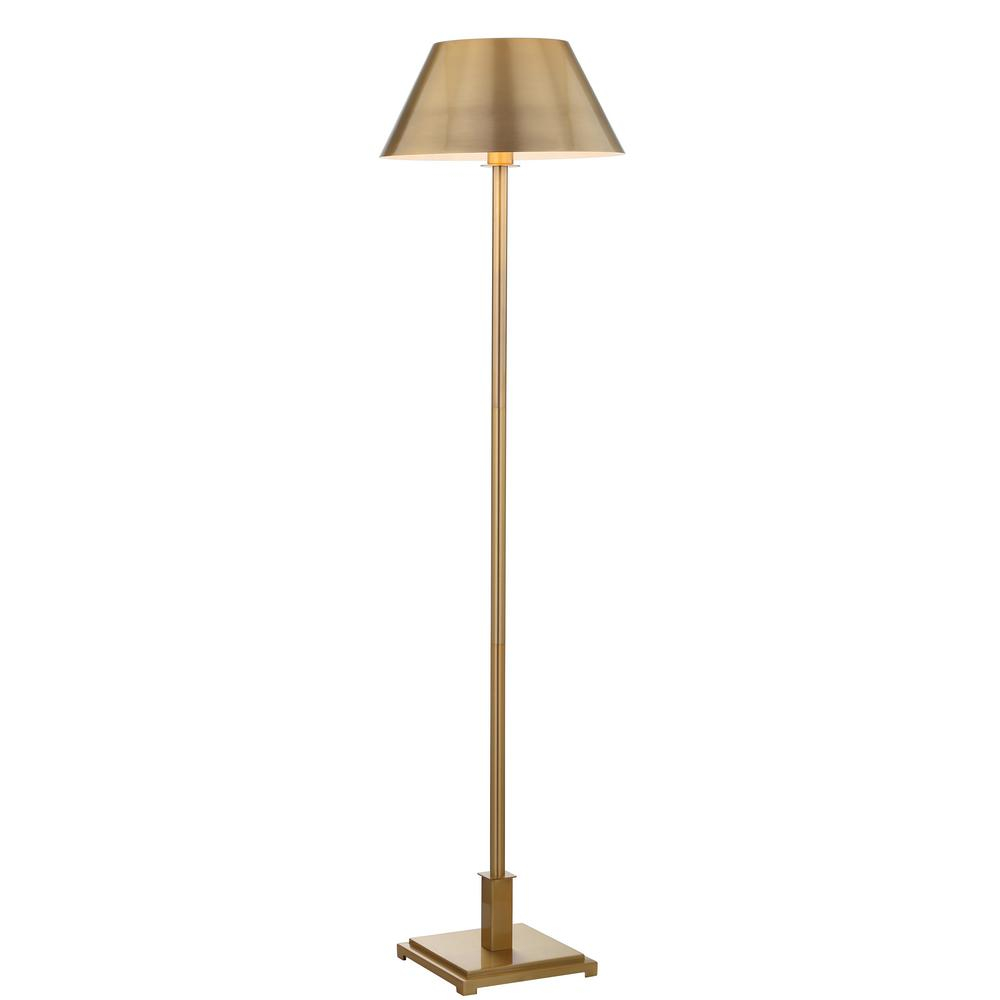 Jonathan Y Roxy 60 In Brushed Brass Metal Floor Lamp throughout proportions 1000 X 1000