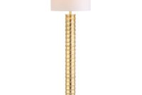 Jonathan Y Serena 63 In Gold Leaf Metal Led Floor Lamp In in dimensions 1000 X 1000