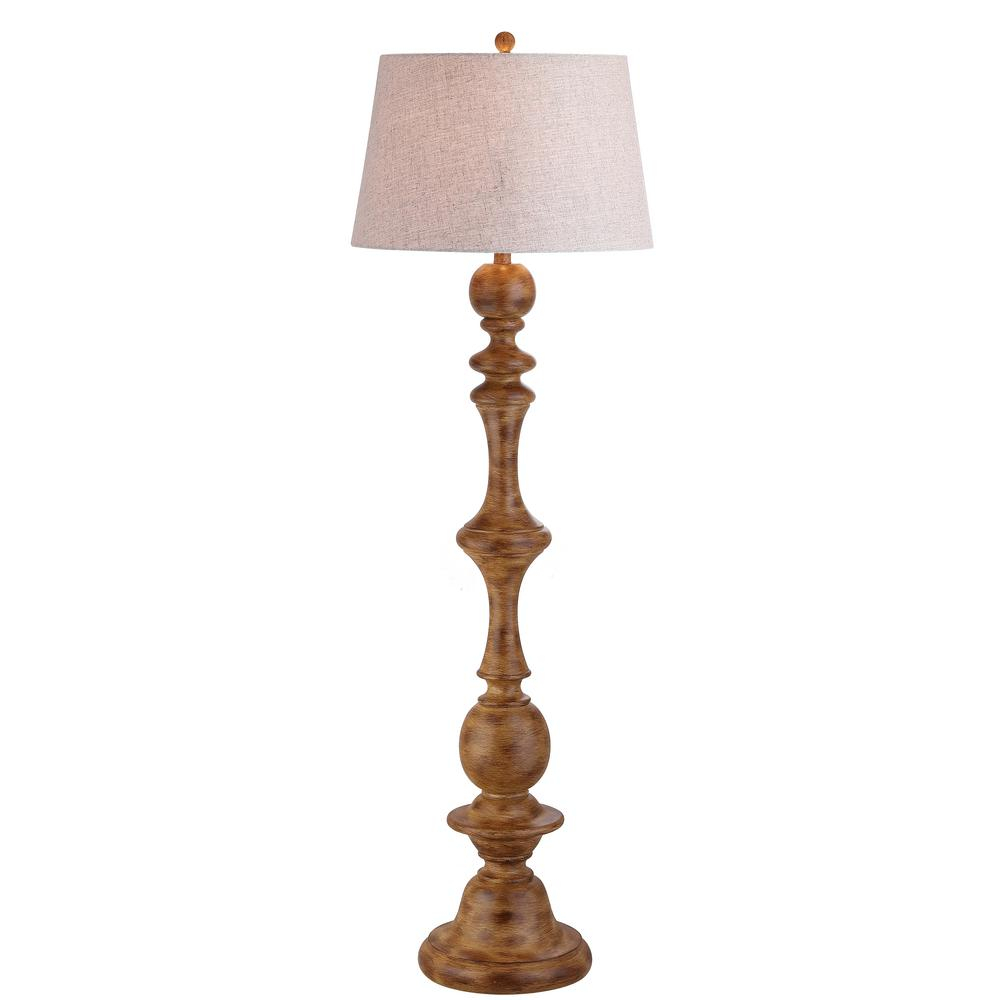 Jonathan Y Taylor 67 In H Brown Resin Floor Lamp throughout sizing 1000 X 1000