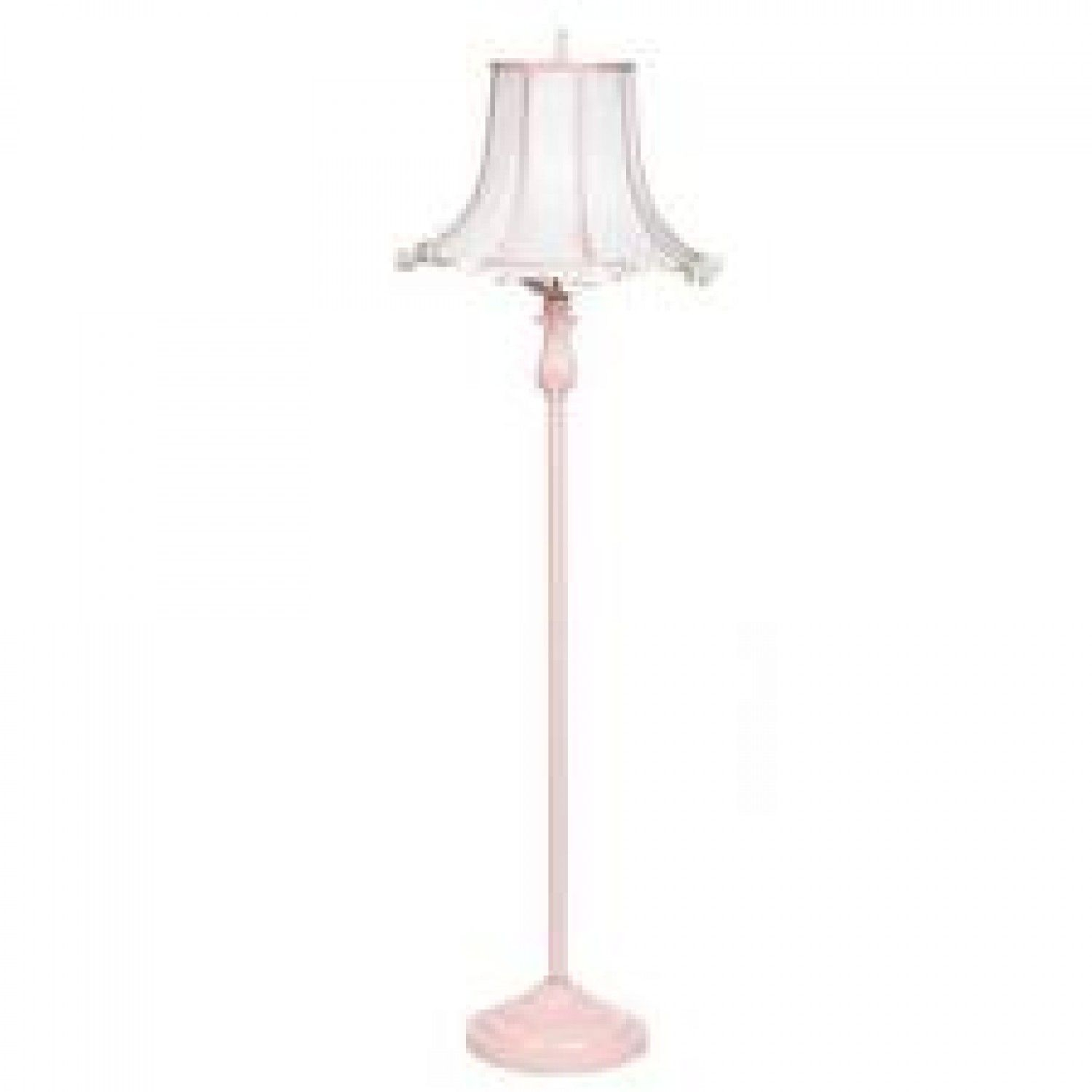 Jubilee Ridged Pink Floor Lamp With Extra Large White Ruffle in dimensions 1500 X 1500