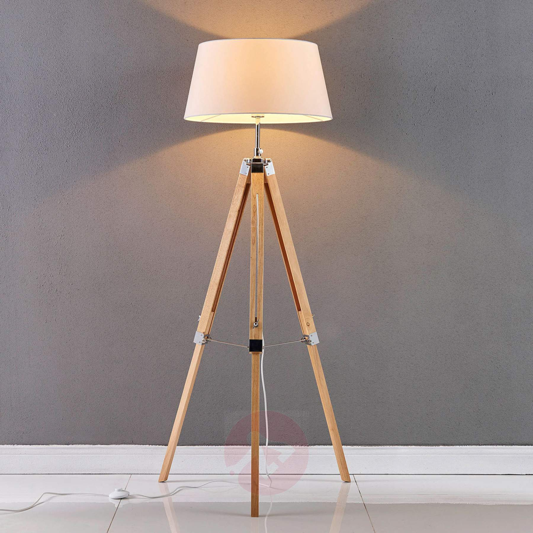 Katie Floor Lamp With A Three Legged Wooden Stand within measurements 1800 X 1800