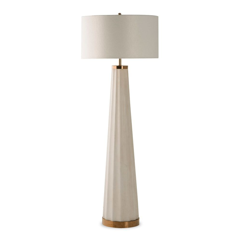 Kelly Hoppen Resource Decor Anya Floor Lamp Concrete Resin Linen Shade intended for dimensions 1000 X 1000