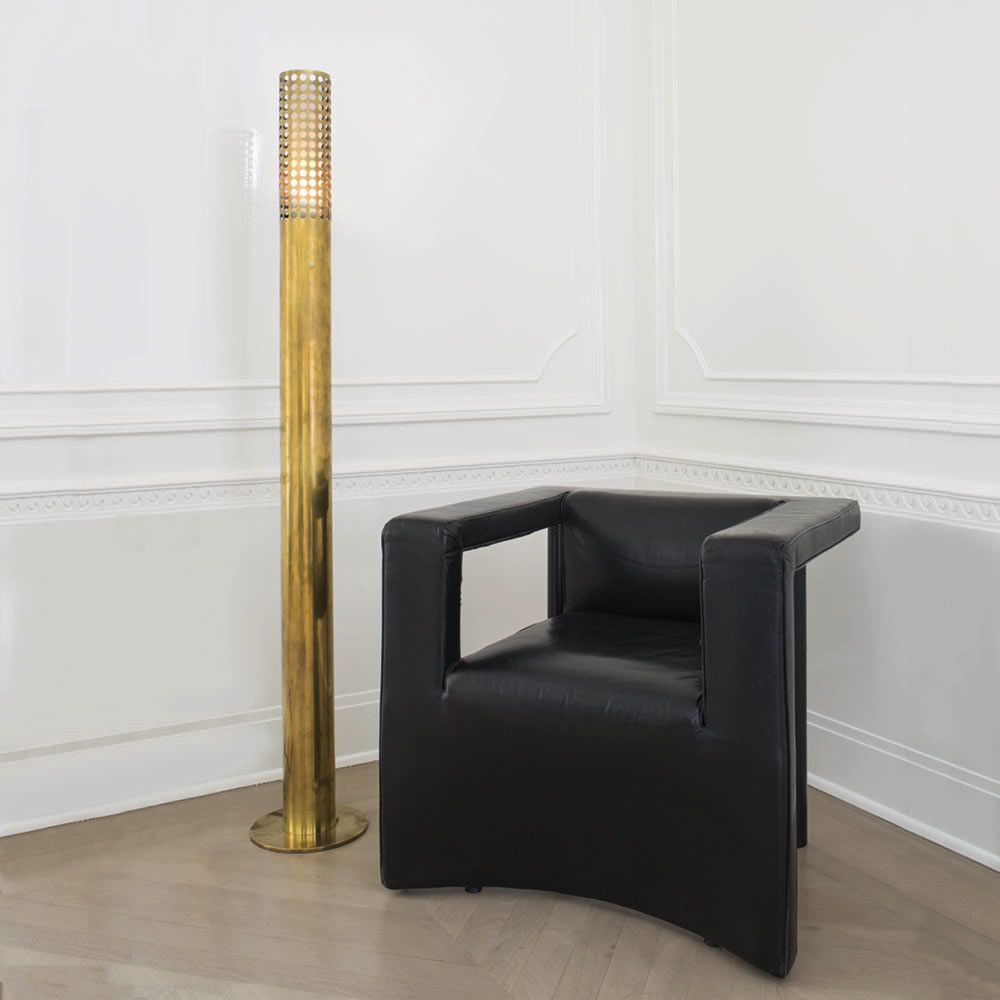 Kelly Wearstler Precision Floor Lamp Burnished Brass With Frosted Glass with regard to size 1000 X 1000