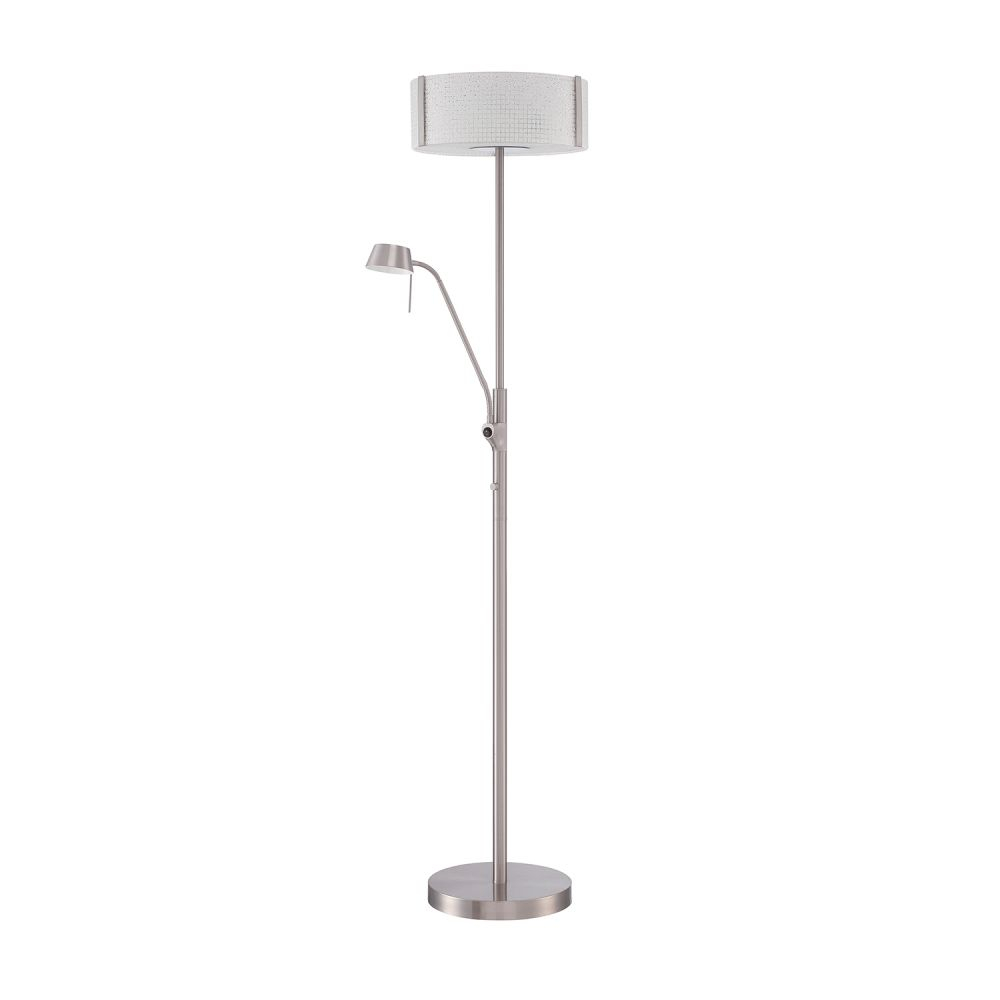 Kendal Tc4086 Sn Glacier Satin Nickel Floor Lamp with regard to size 1000 X 1000