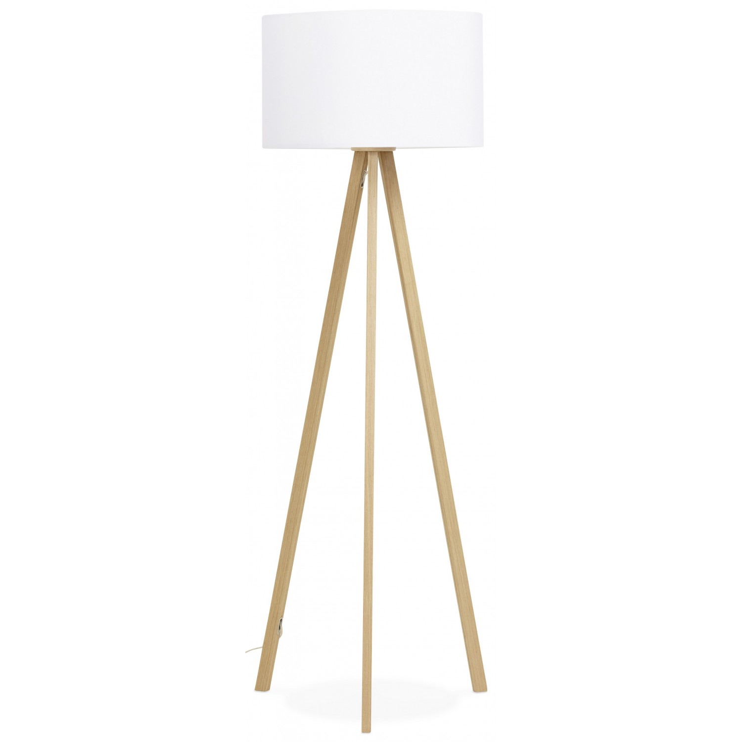 Kendall Scandinavian White Floor Lamp With Hard Plastic And Polymers Frame with regard to measurements 1500 X 1500