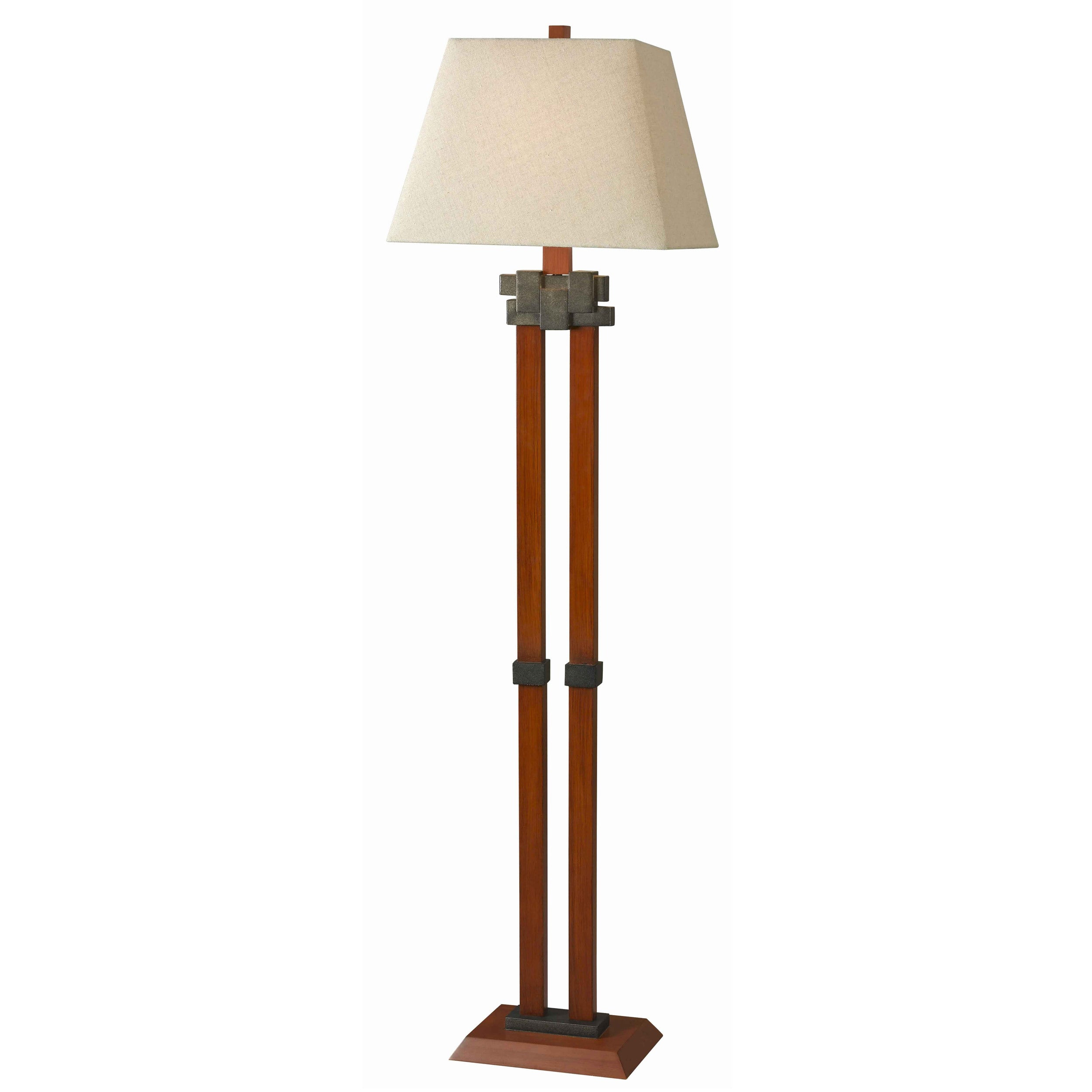 Kenroy 58 Inch Faux Cherry Wood Floor Lamp in proportions 2500 X 2500
