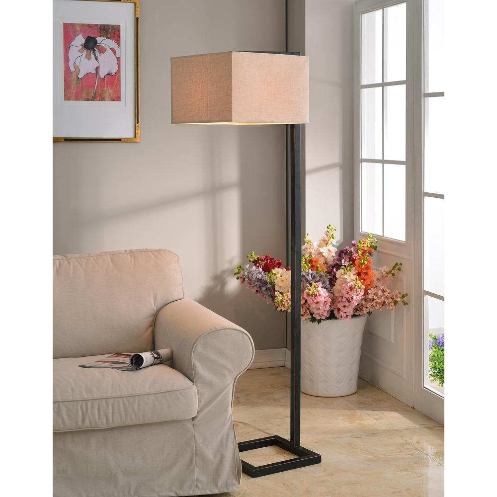 Kenroy Home 4 Square 1 Light 64 In Oil Rubbed Bronze Floor Lamp regarding size 1000 X 1000