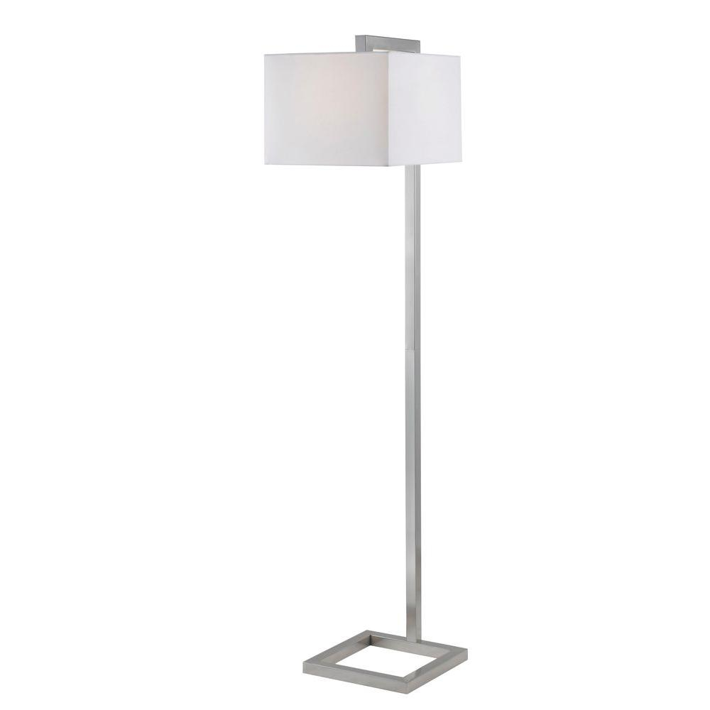 Kenroy Home 4 Square 64 In Brushed Steel Floor Lamp for sizing 1000 X 1000