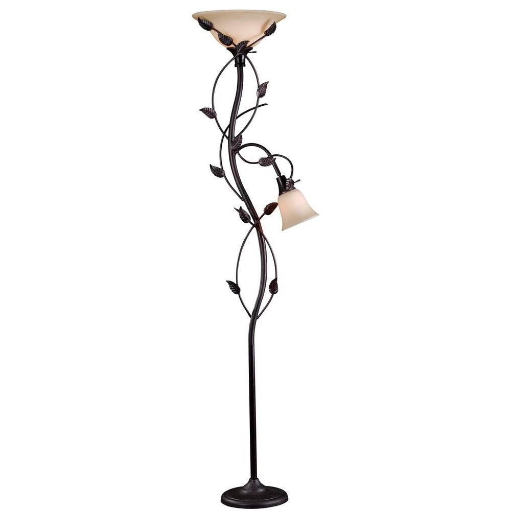 Kenroy Home Ashlen 72 In Oil Rubbed Bronze Mother And Son Torchiere within measurements 1000 X 1000