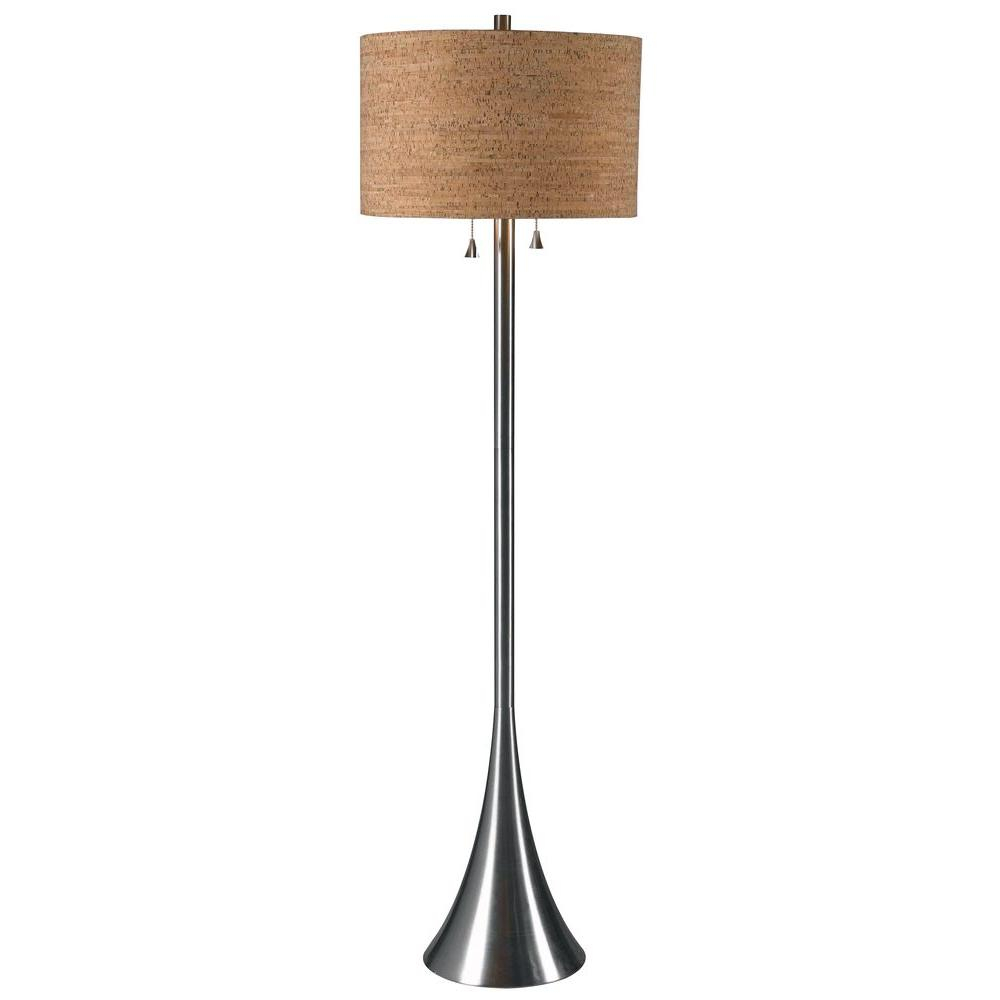 Kenroy Home Bulletin 58 In Brushed Steel Floor Lamp inside dimensions 1000 X 1000