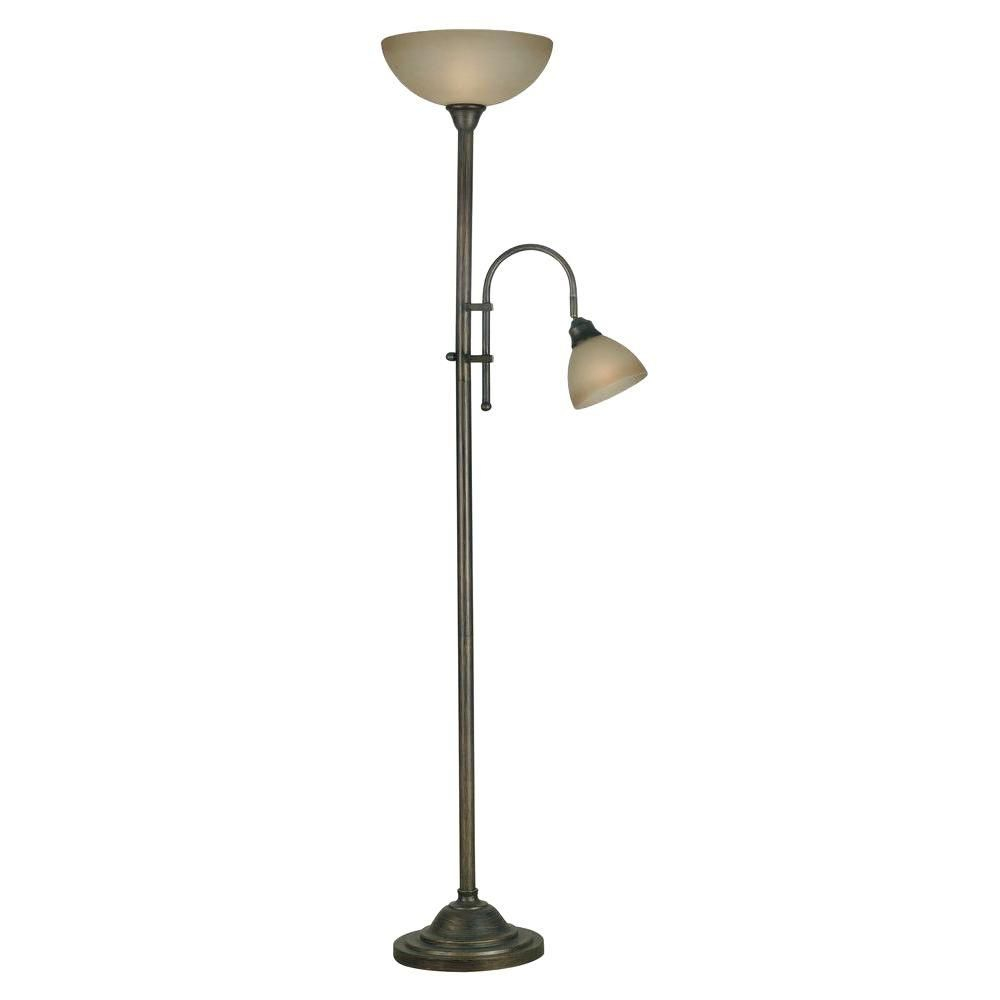 Kenroy Home Callahan 72 In Bronze Torchiere Floor Lamp pertaining to sizing 1000 X 1000