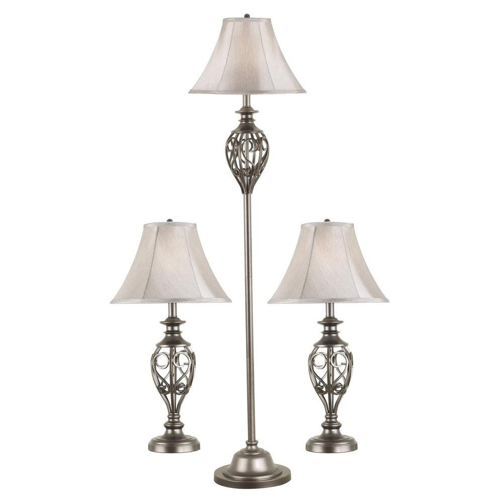 Kenroy Home Cerise 27 In Silver 2 Table And 1 Floor Lamp Set pertaining to sizing 1000 X 1000