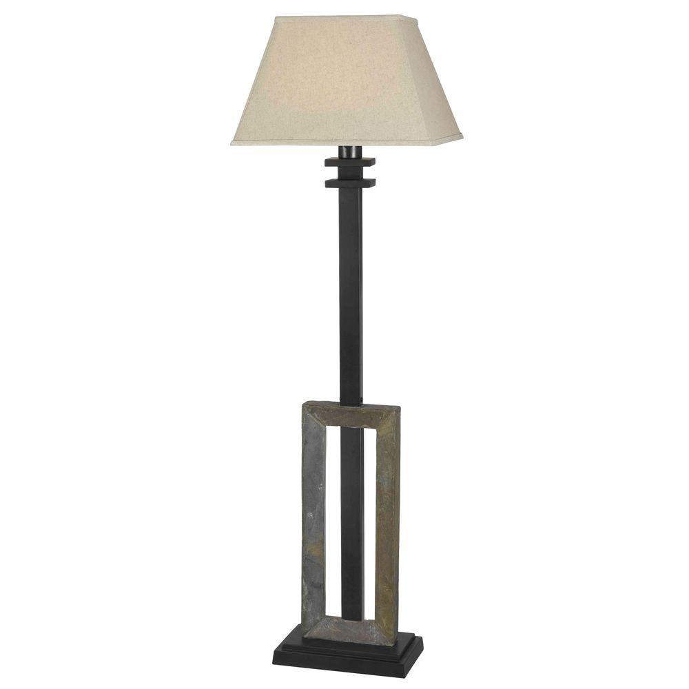 Kenroy Home Egress 60 In Natural Slate Outdoor Floor Lamp throughout sizing 1000 X 1000