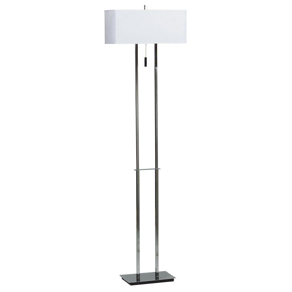 Kenroy Home Emilio 60 In Chrome Floor Lamp regarding measurements 1000 X 1000