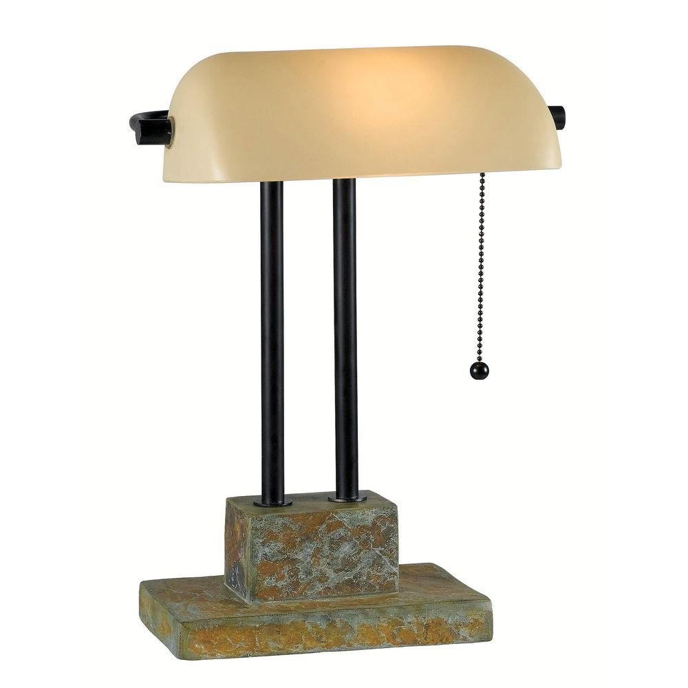 Kenroy Home Greenville 15 In Natural Slate Banker Lamp with dimensions 1000 X 1000