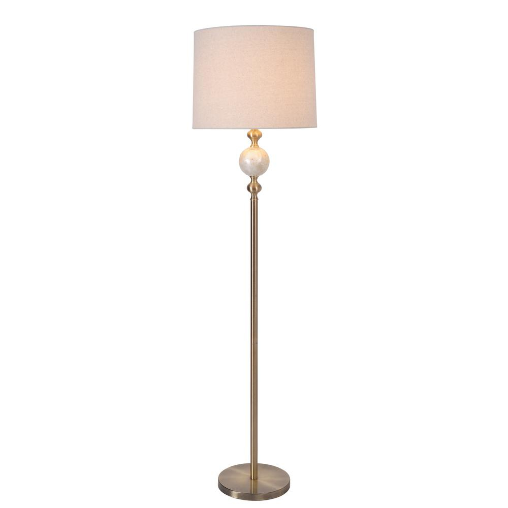 Kenroy Home Luna 615 In Antique Brass Floor Lamp With Mother Of Pearl Accents in sizing 1000 X 1000