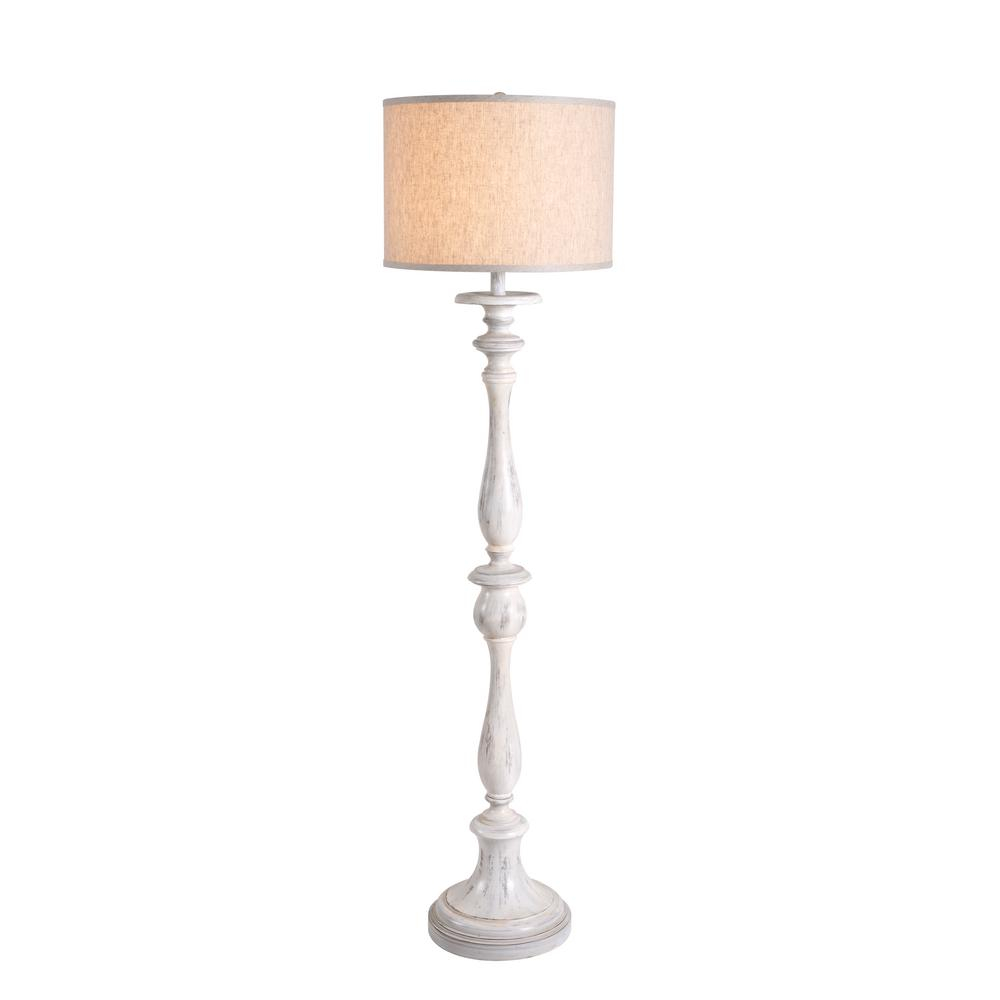 Kenroy Home Simba 575 In Weathered White Floor Lamp for dimensions 1000 X 1000