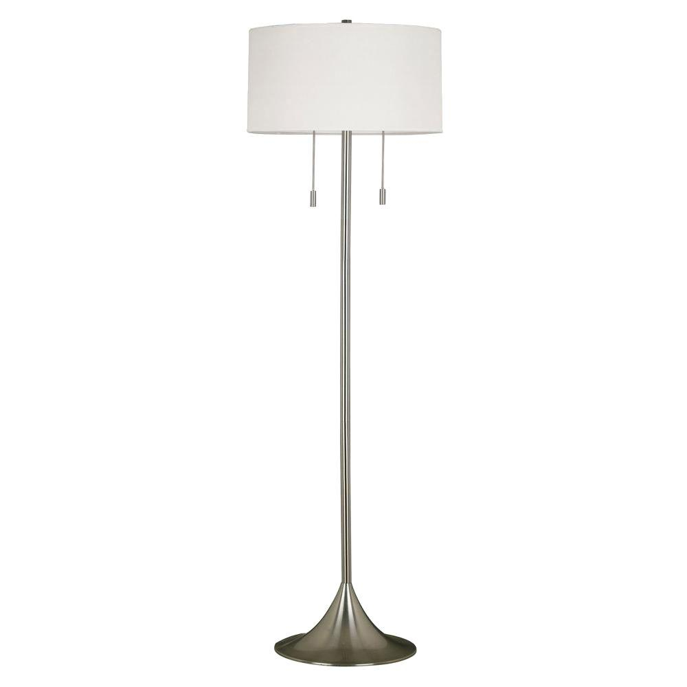 Kenroy Home Stowe 2 Light 61 In Brushed Steel Floor Lamp throughout sizing 1000 X 1000