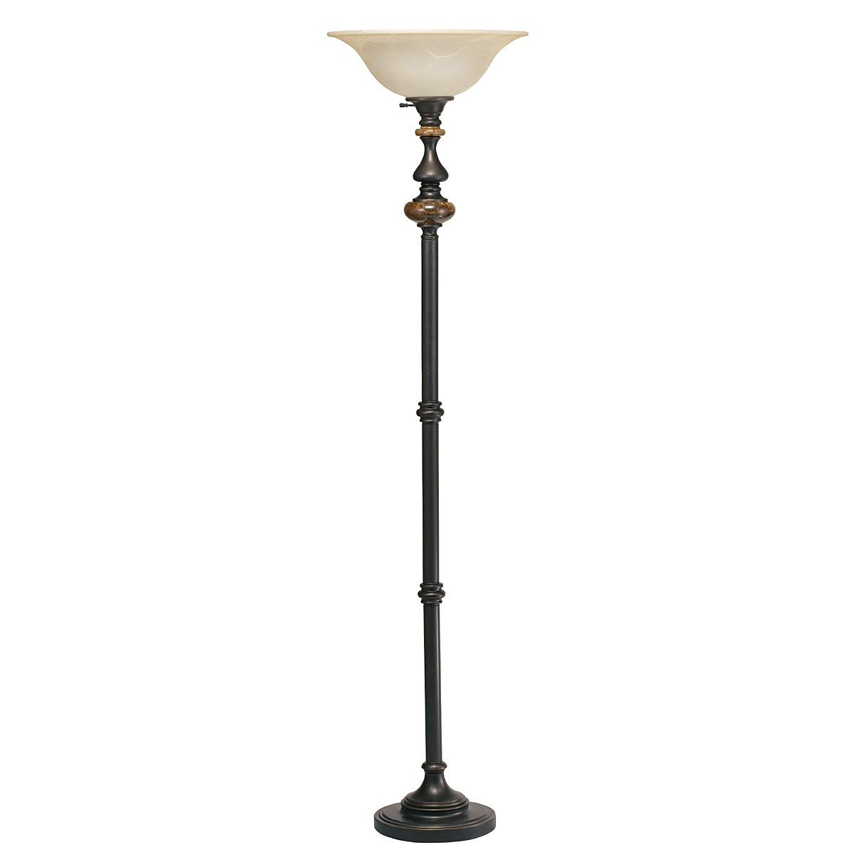 Kichler Lighting 76103 Clayton Torchiere Floor Lamp Bronze with regard to proportions 1200 X 1200