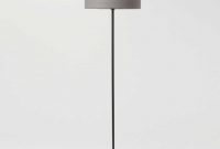 Kinah Grey Linen Floor Lamp with measurements 932 X 932