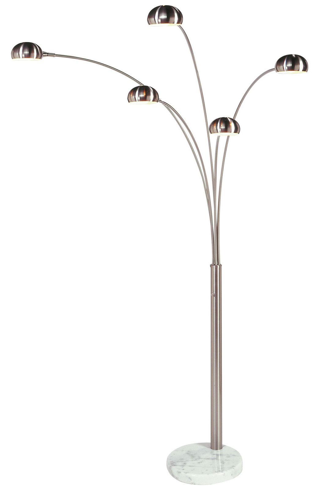 Kiro 5 Light Floor Lamp In Chrome Spider Lamp 5 Light within size 1037 X 1600