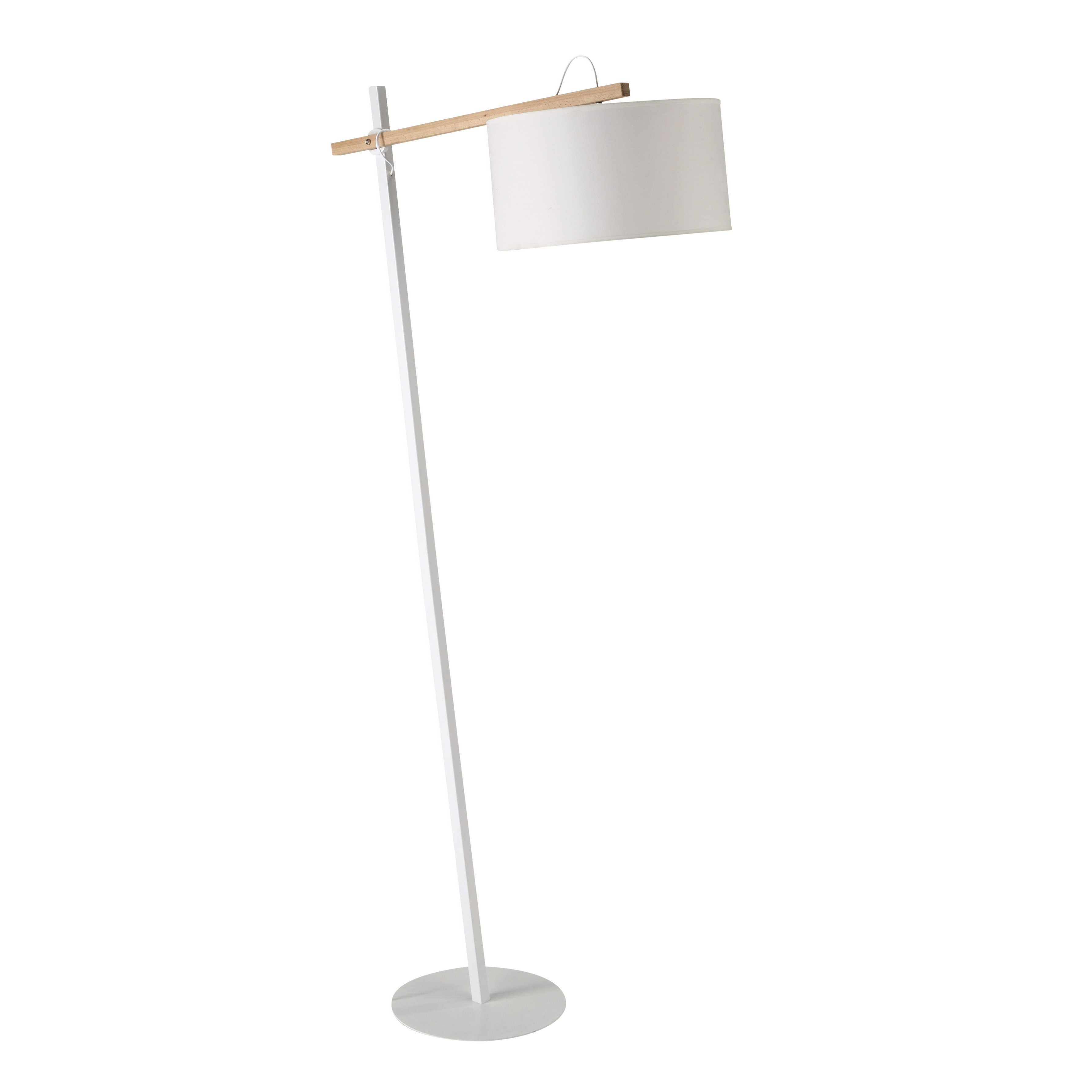 Klara Metal And Cotton Floor Lamp In White H 170cm Ffe with regard to dimensions 3493 X 3493