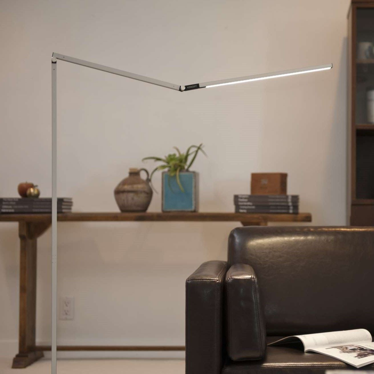 Koncept Z Bar Floor Lamp Black Finish with dimensions 1311 X 1311