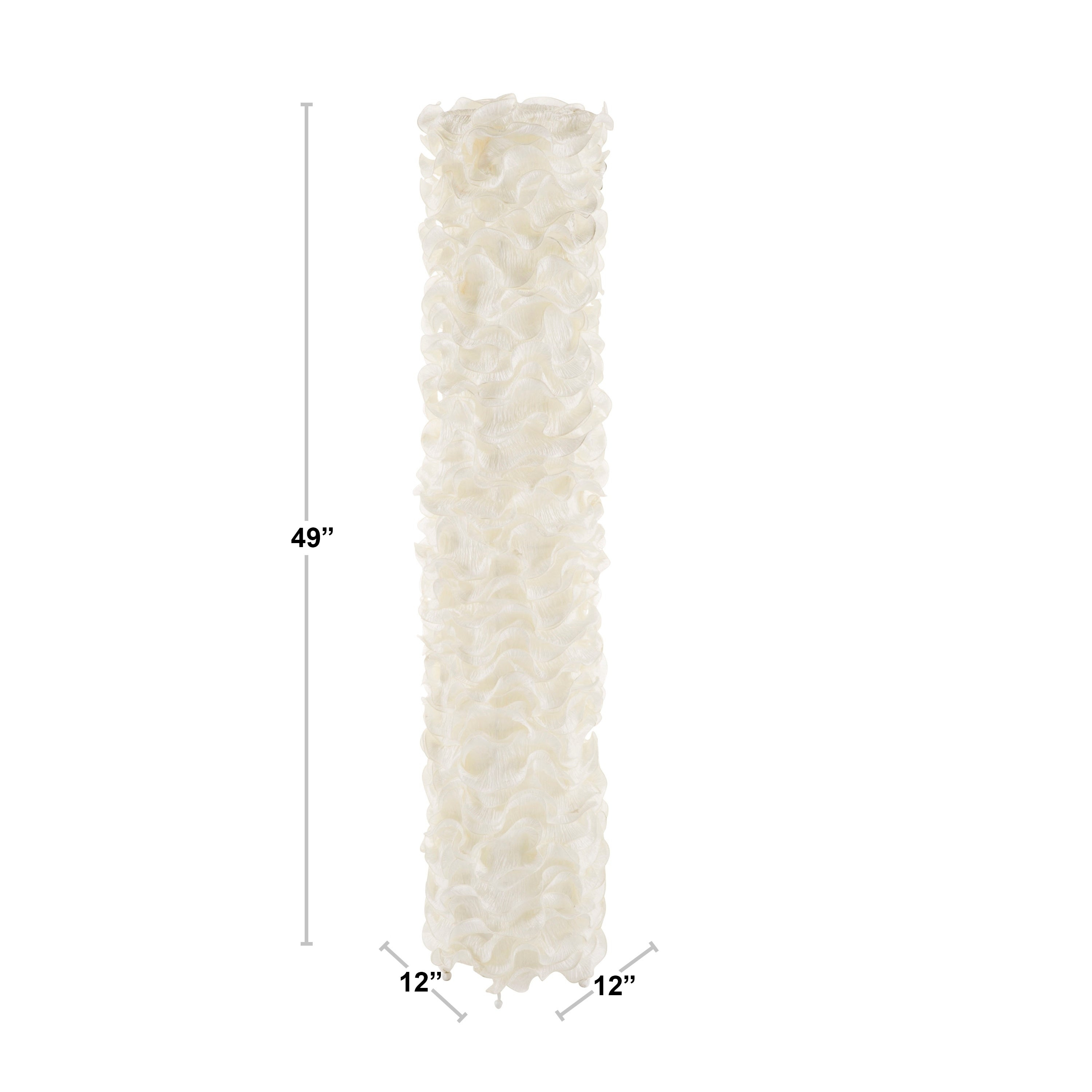 Lace Tower Floor Lamp In Cream intended for proportions 3000 X 3000