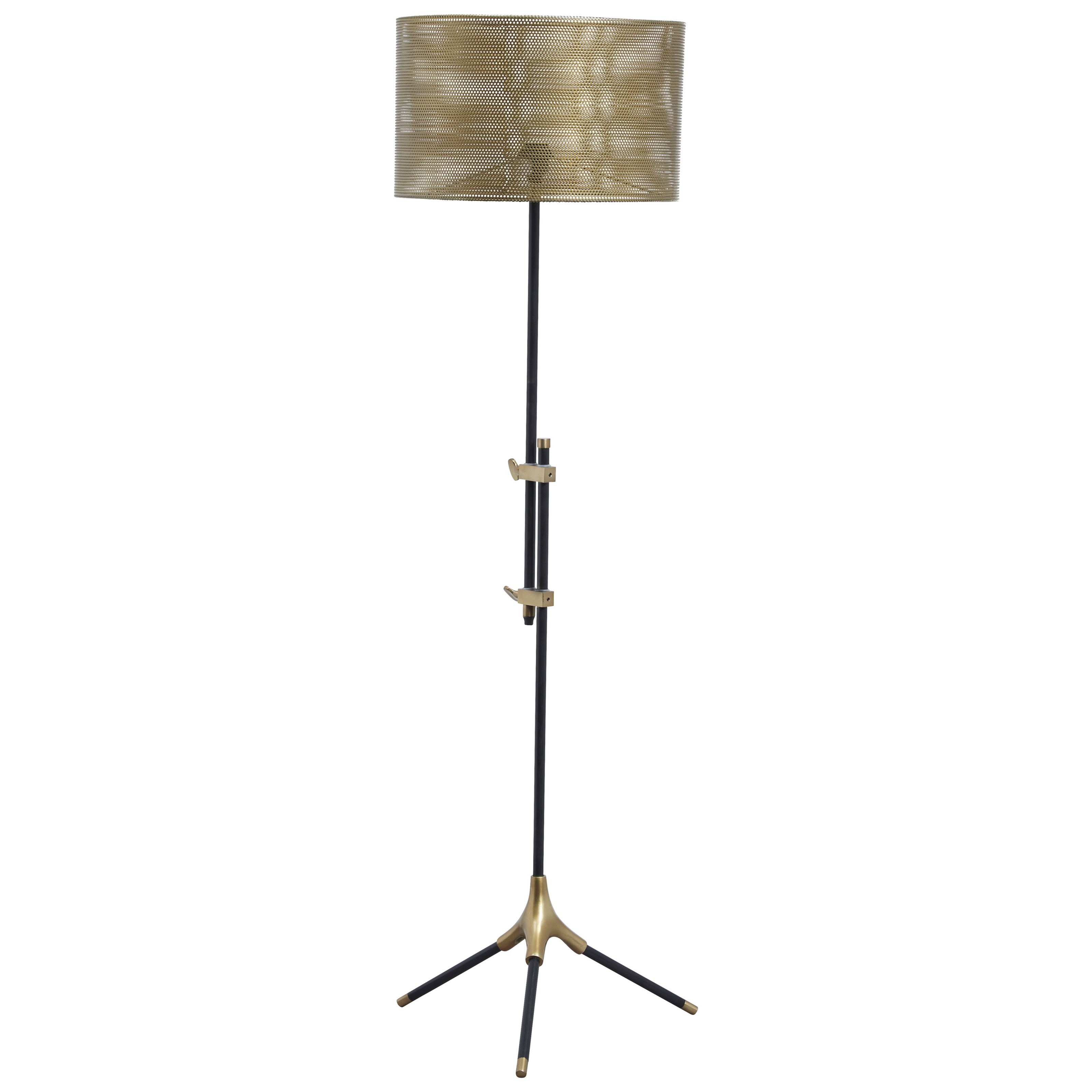 Lamps Contemporary Mance Graybrass Finish Metal Floor Lamp with size 3200 X 3200