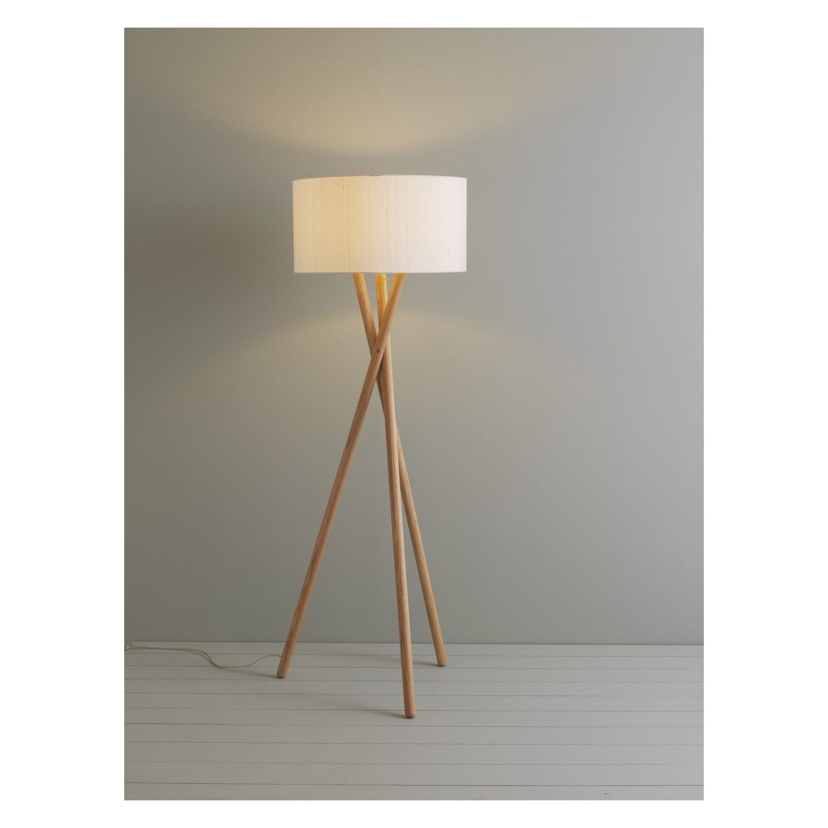 Lansbury Base Ash Wooden Tripod Floor Lamp Wooden Tripod pertaining to size 1200 X 1200