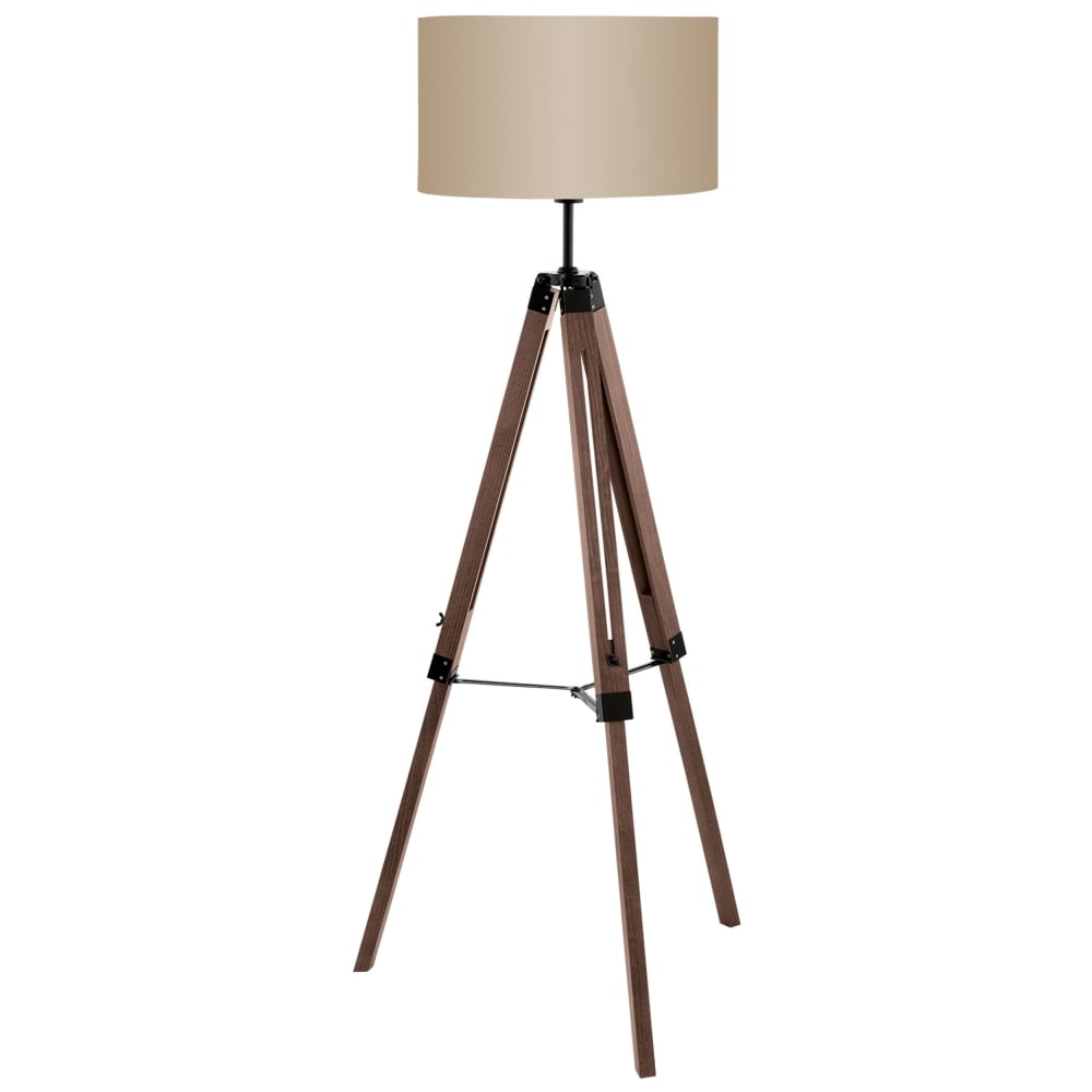 Lantada Tripod Floor Lamp In Dark Wood with proportions 1000 X 1000