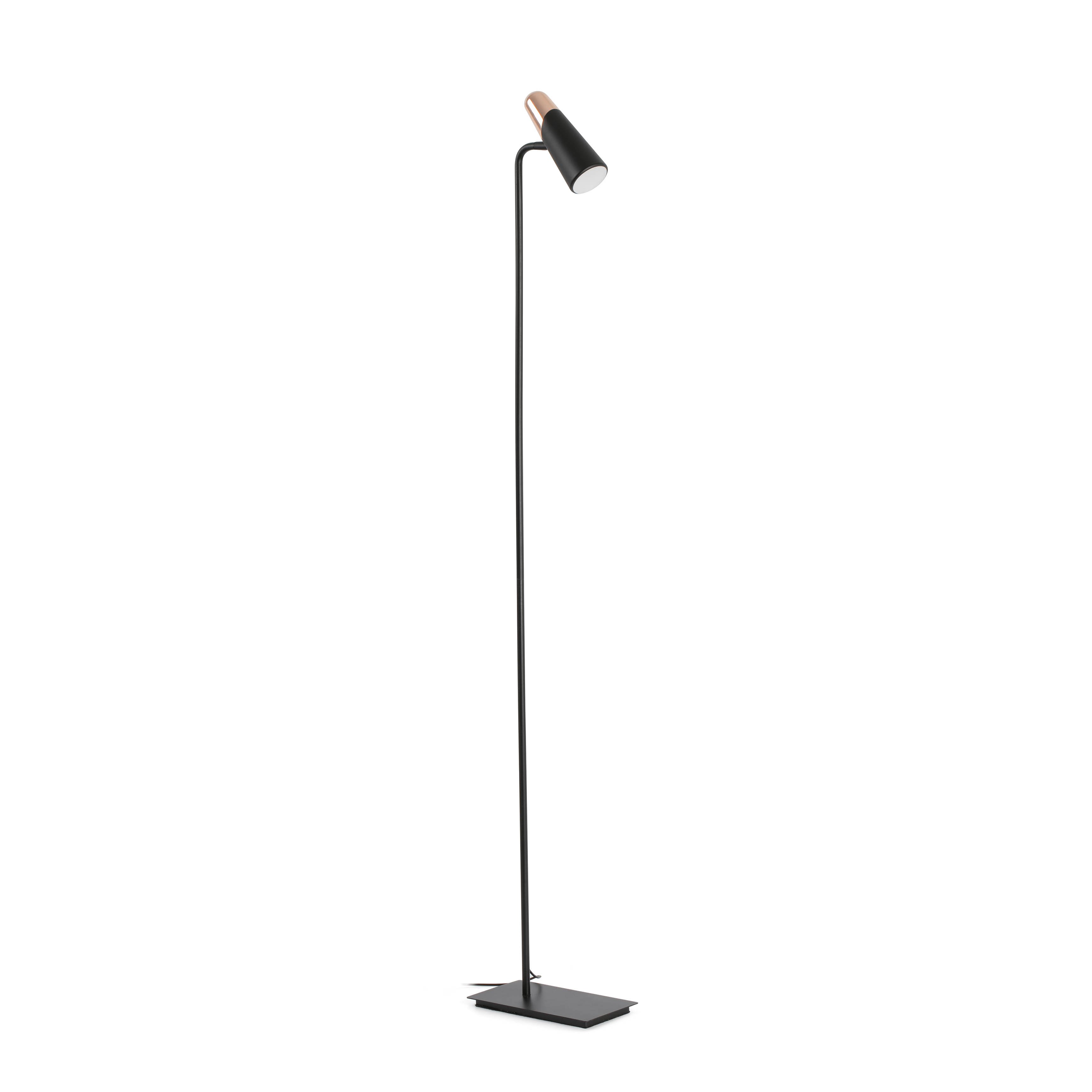 Lao Led Black And Copper Floor Lamp Faro pertaining to sizing 3448 X 3448