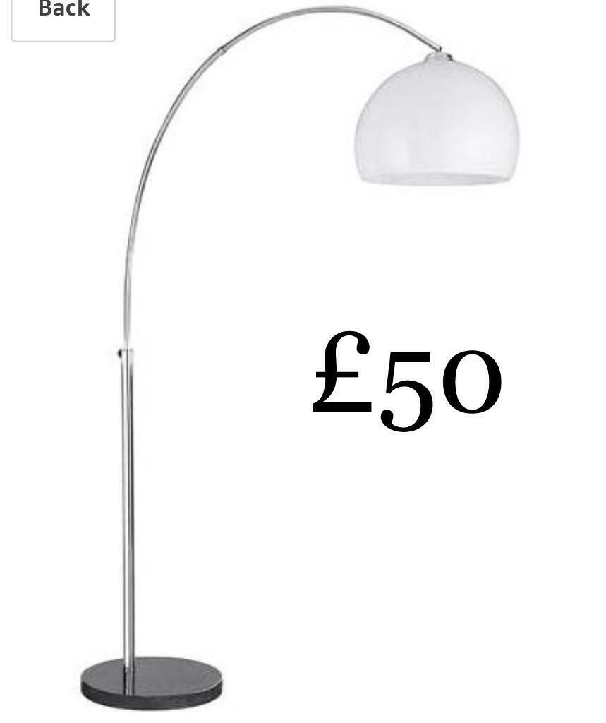 Large Arched Floor Lamp Chrome And White In Manchester Gumtree in proportions 859 X 1024