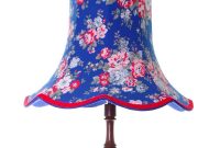 Large Lampshade On A Vintage Frame In Royal Blue With Red inside sizing 1000 X 1100