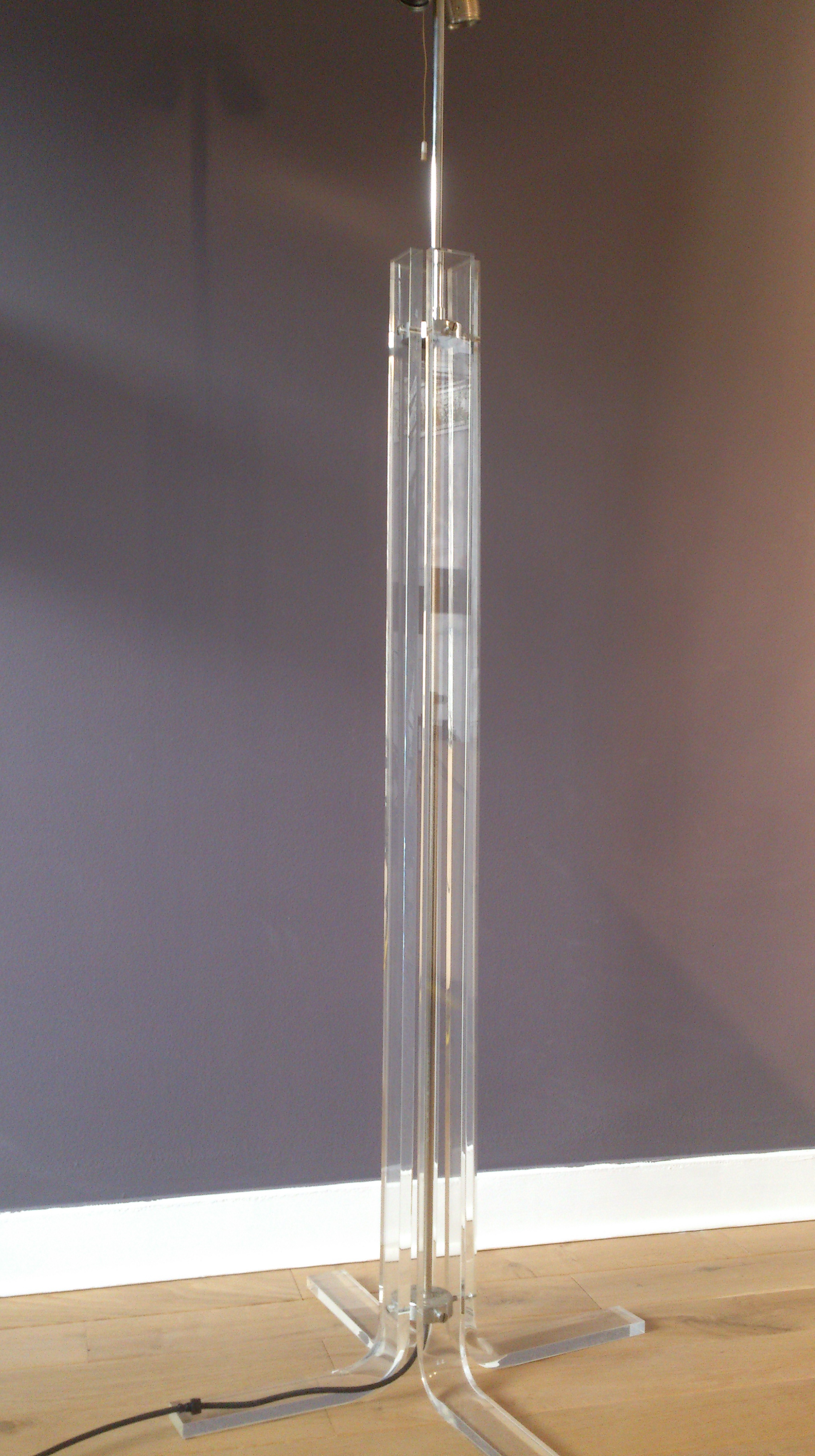 Large Lucite Floor Lamp Germany 1970s Fine European for sizing 2240 X 4000