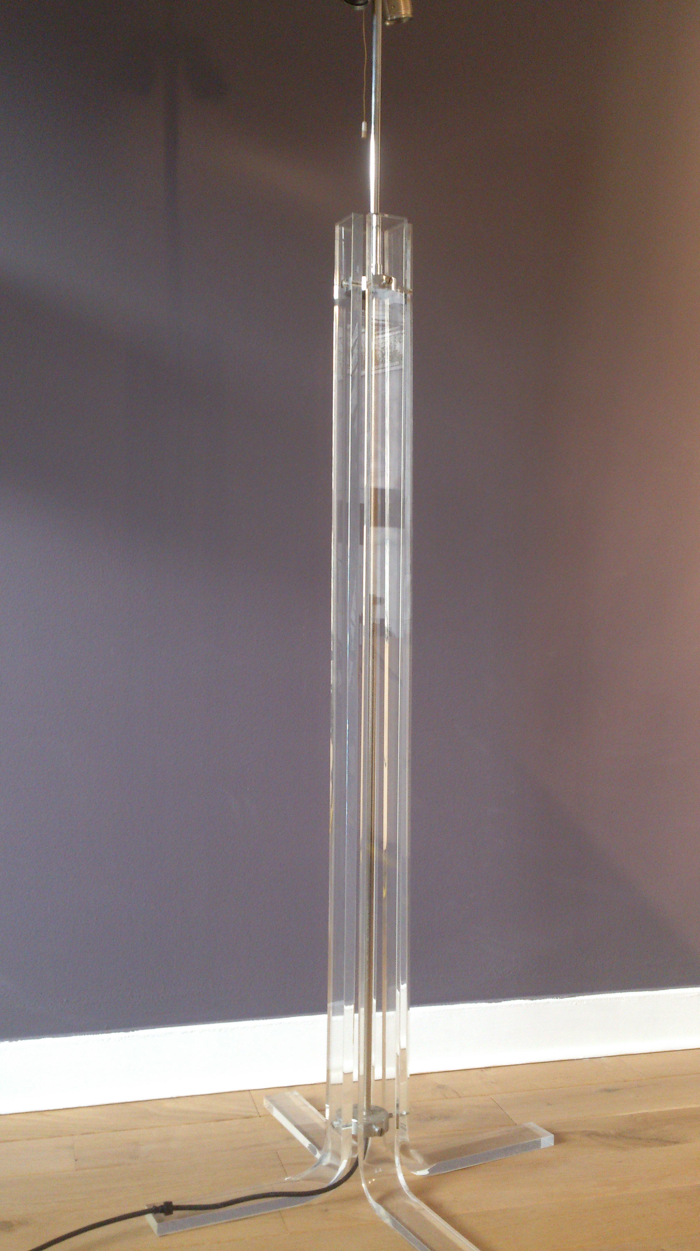 Large Lucite Floor Lamp Germany 1970s Fine European with regard to proportions 2240 X 4000