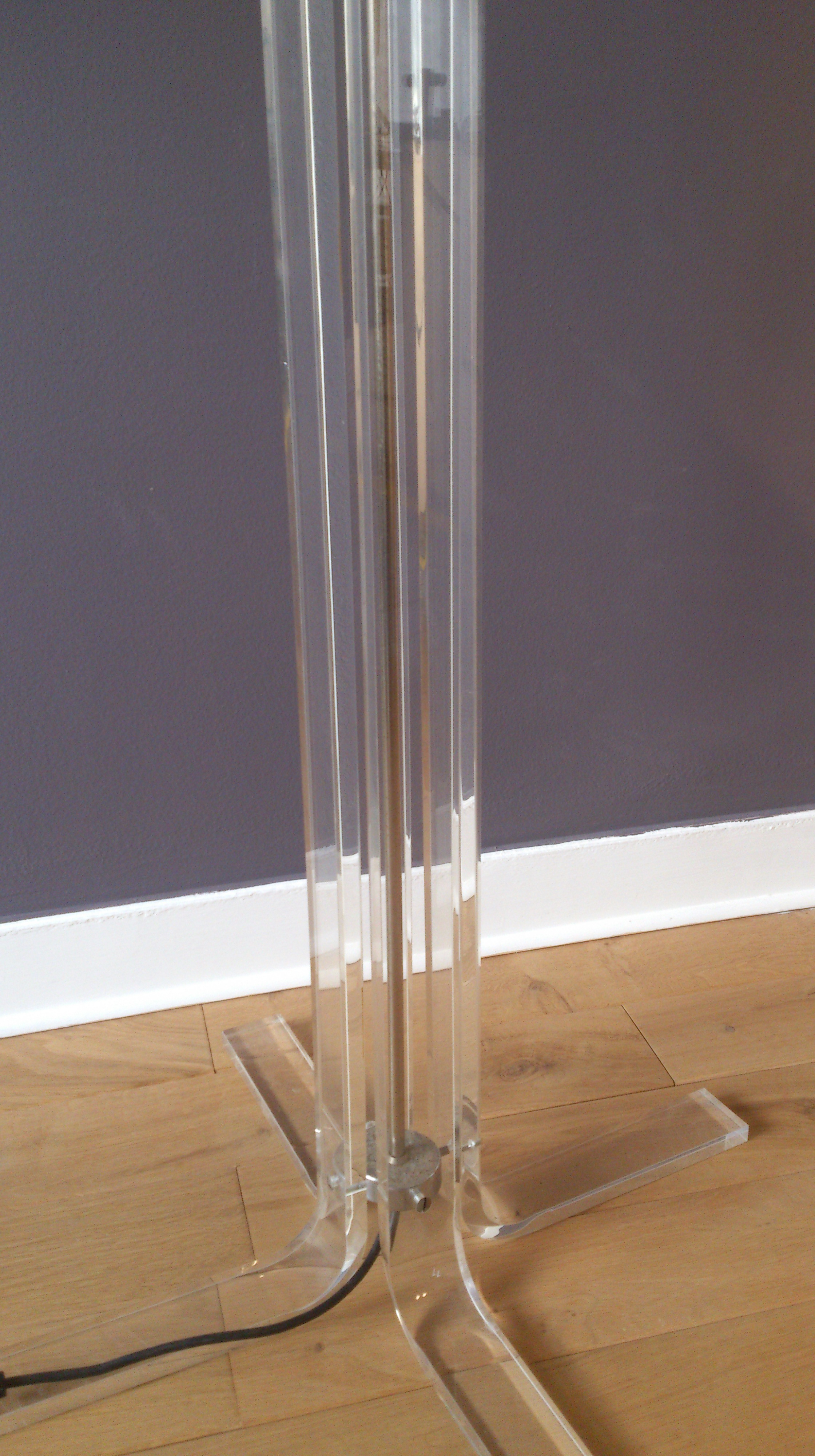 Large Lucite Floor Lamp Germany 1970s Fine European within size 2240 X 4000