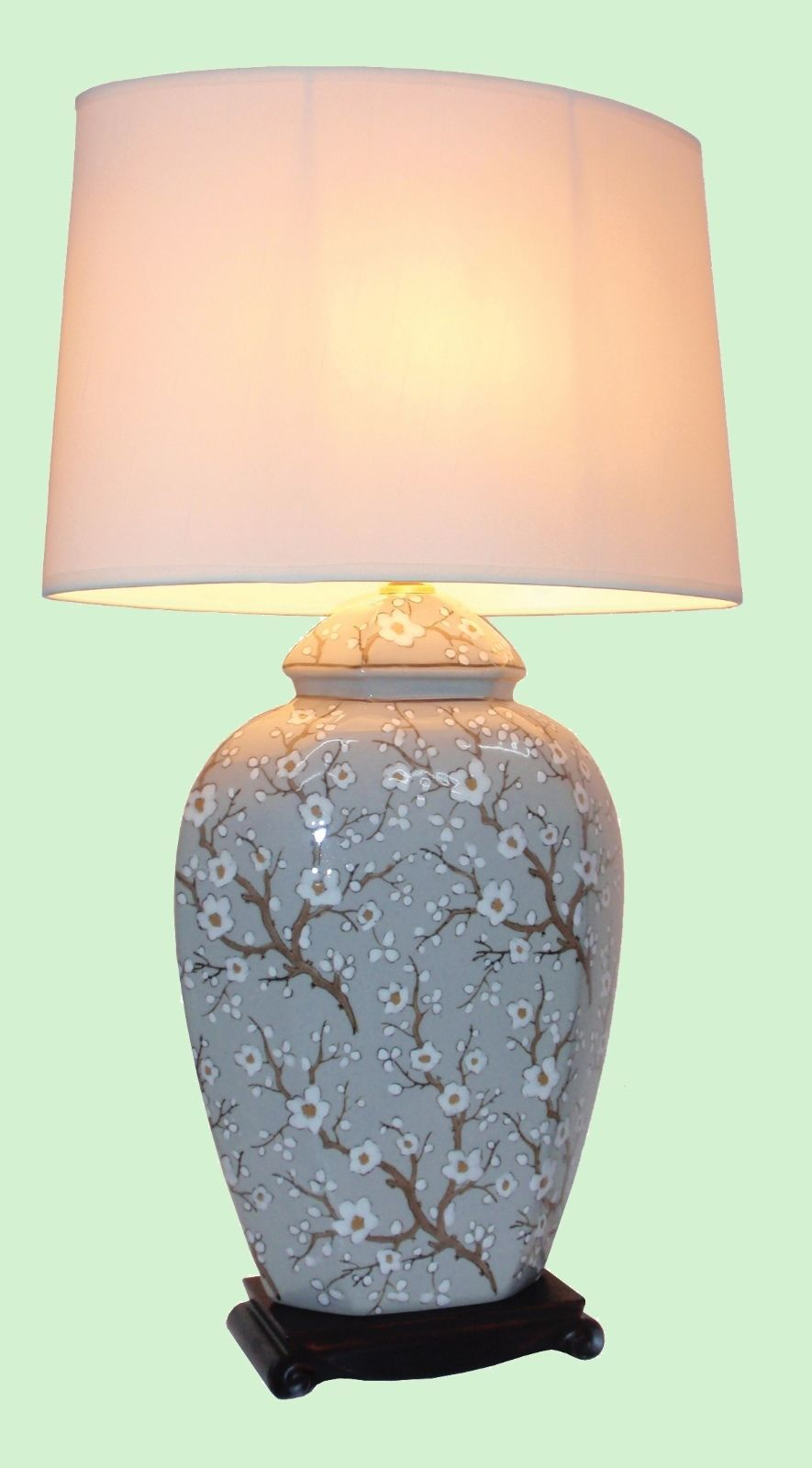 Large Oriental Ceramic Porcelain Table Lamp M5840 Chinese with sizing 885 X 1600