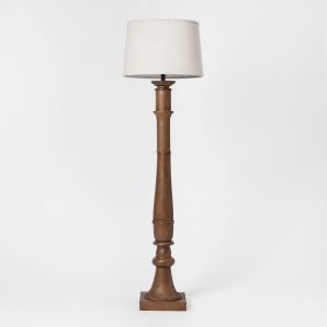 Large Turned Wood Floor Lamp Lamp Only Brown Threshold throughout measurements 2000 X 2000