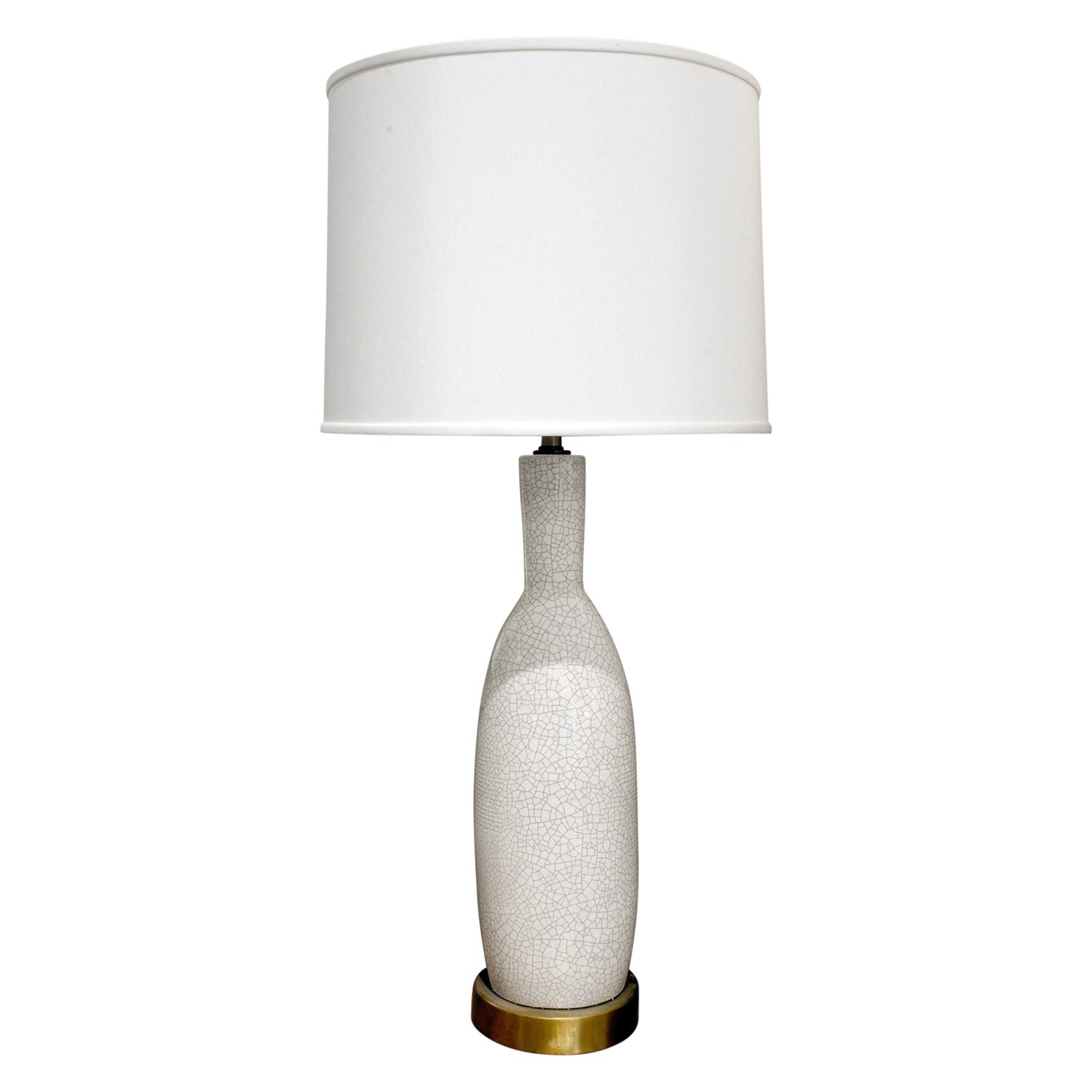 Large White Porcelain Table Lamp With Craquele Glaze 1960s intended for dimensions 1500 X 1500