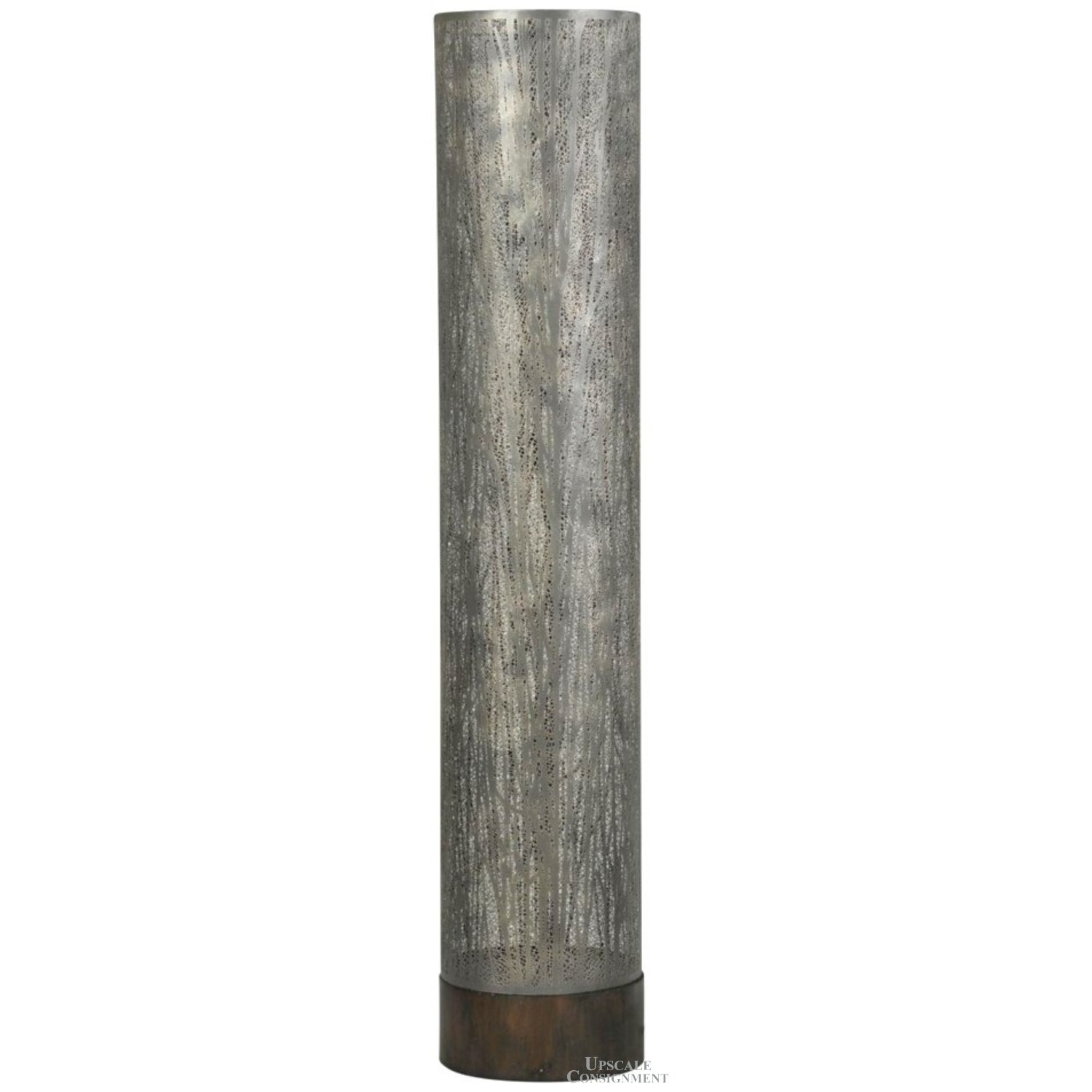 Laser Cut Metal Cylinder Floor Lamp Upscale Consignment intended for proportions 1500 X 1500