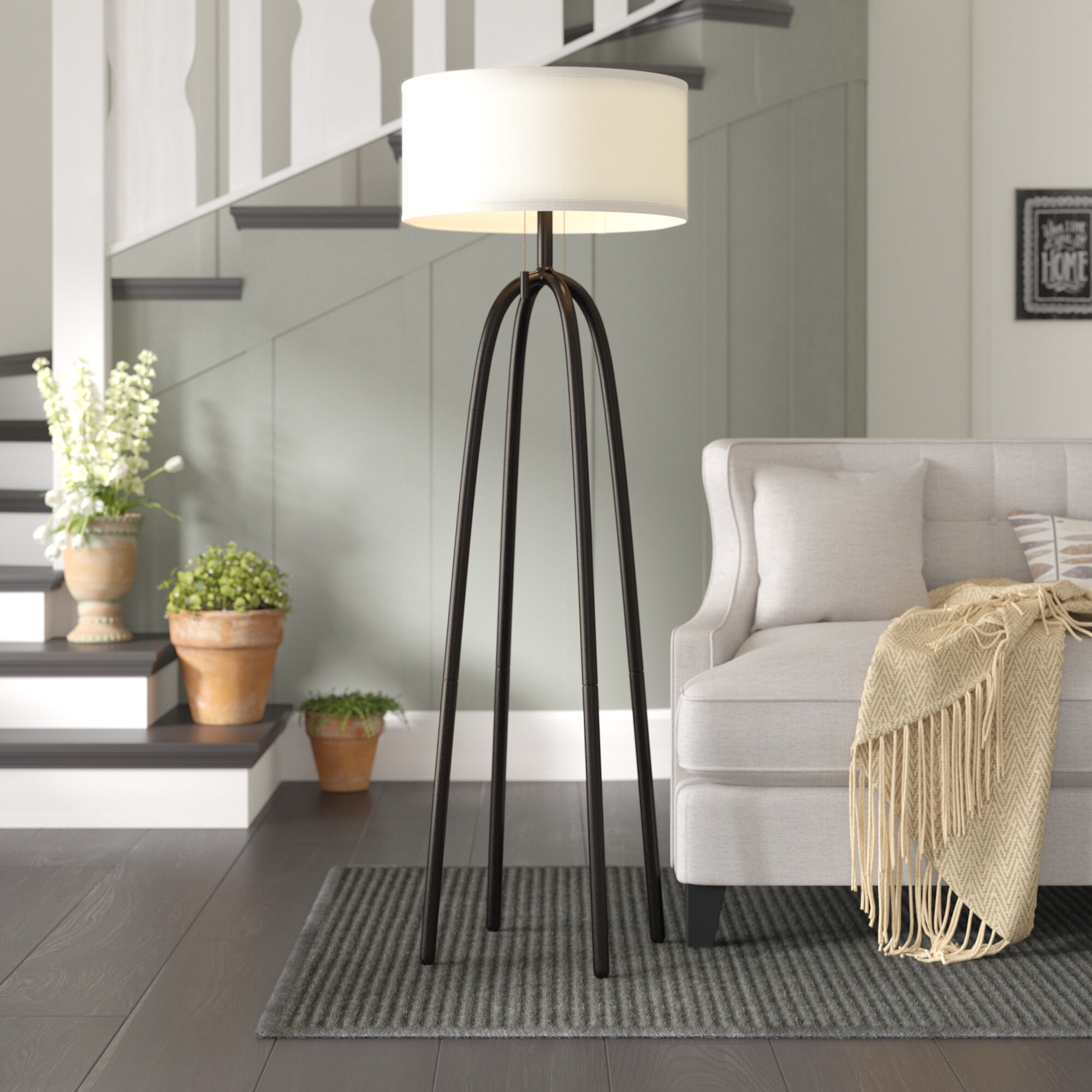 Laurel Foundry Modern Farmhouse Elfrieda 61 Floor Lamp with proportions 2000 X 2000