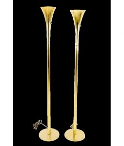 Laurel Torchiere Mid Century Modern Floor Lamps Pair for size 848 X 1000