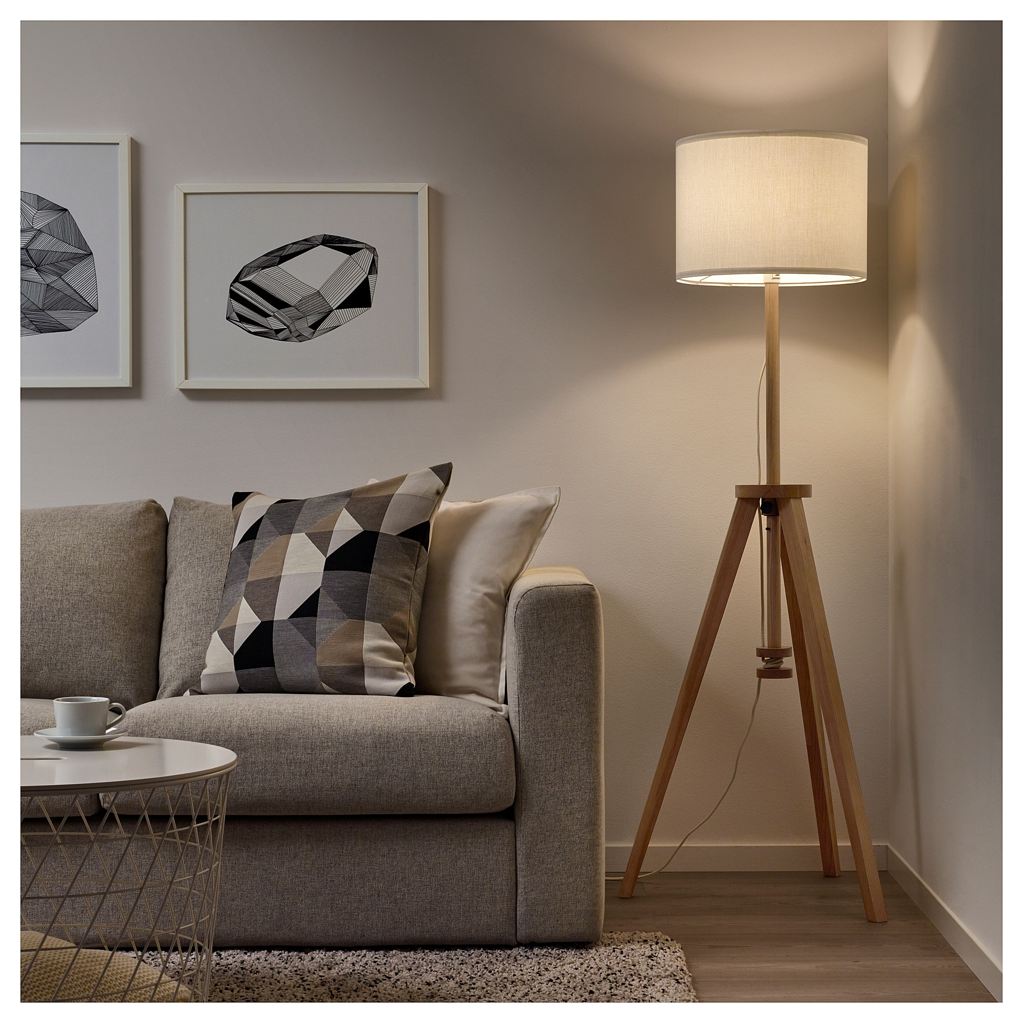 Lauters Floor Lamp Ash White for measurements 2000 X 2000