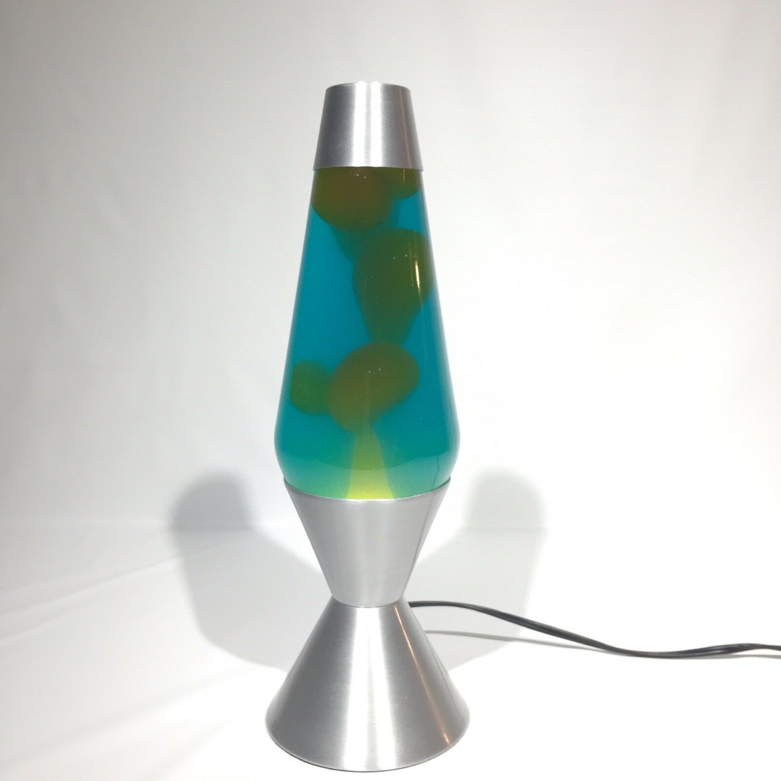 Lava Lamp 16 Motion And Glitter 5200 Silver Base Yellow Wax Blue Liquid with proportions 1600 X 1600