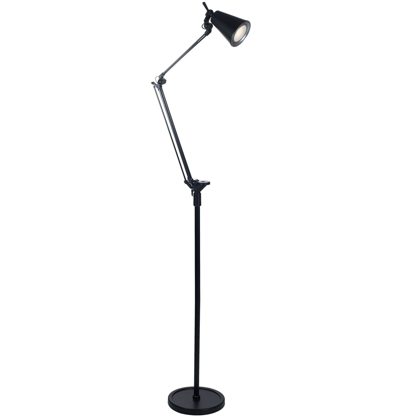 Lavish Home 6 Ft Led Adjustable Floor Lamp Black Products throughout size 1600 X 1600