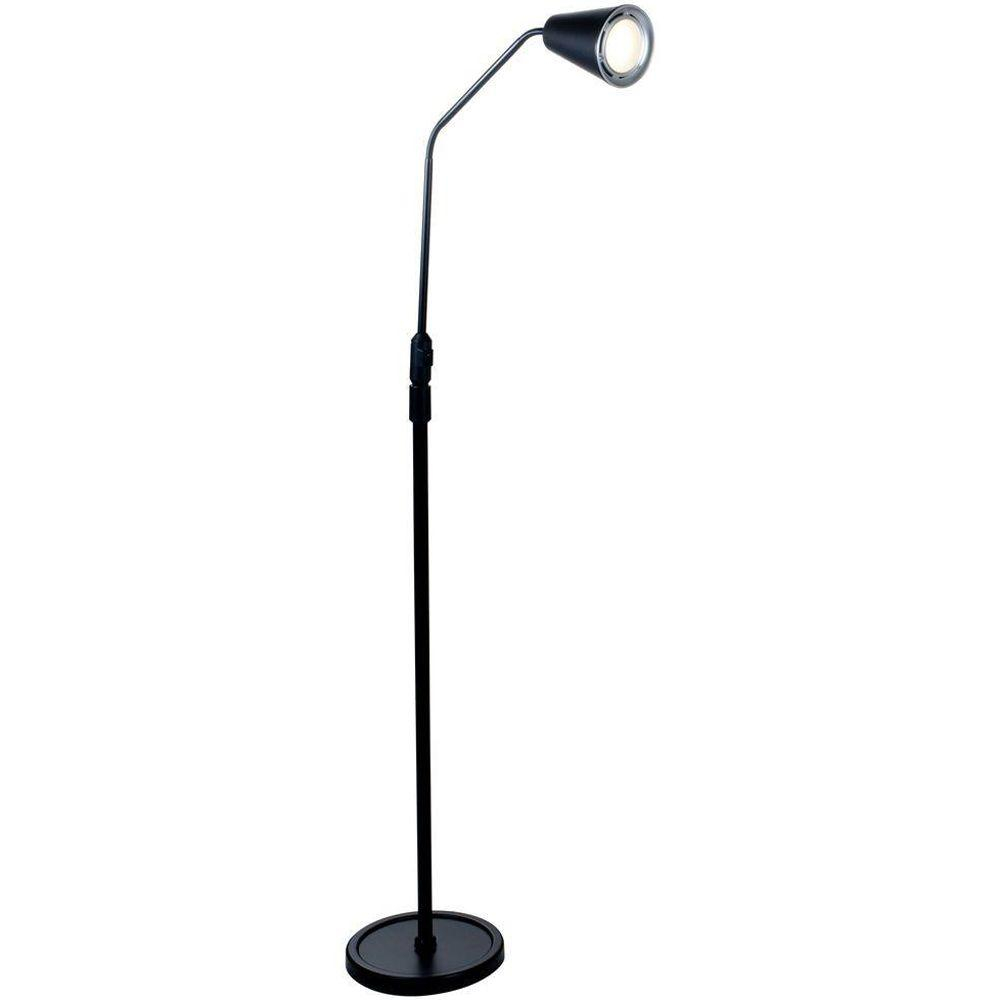 Lavish Home 66 In Black Led Flexible Adjustable Floor Lamp regarding sizing 1000 X 1000