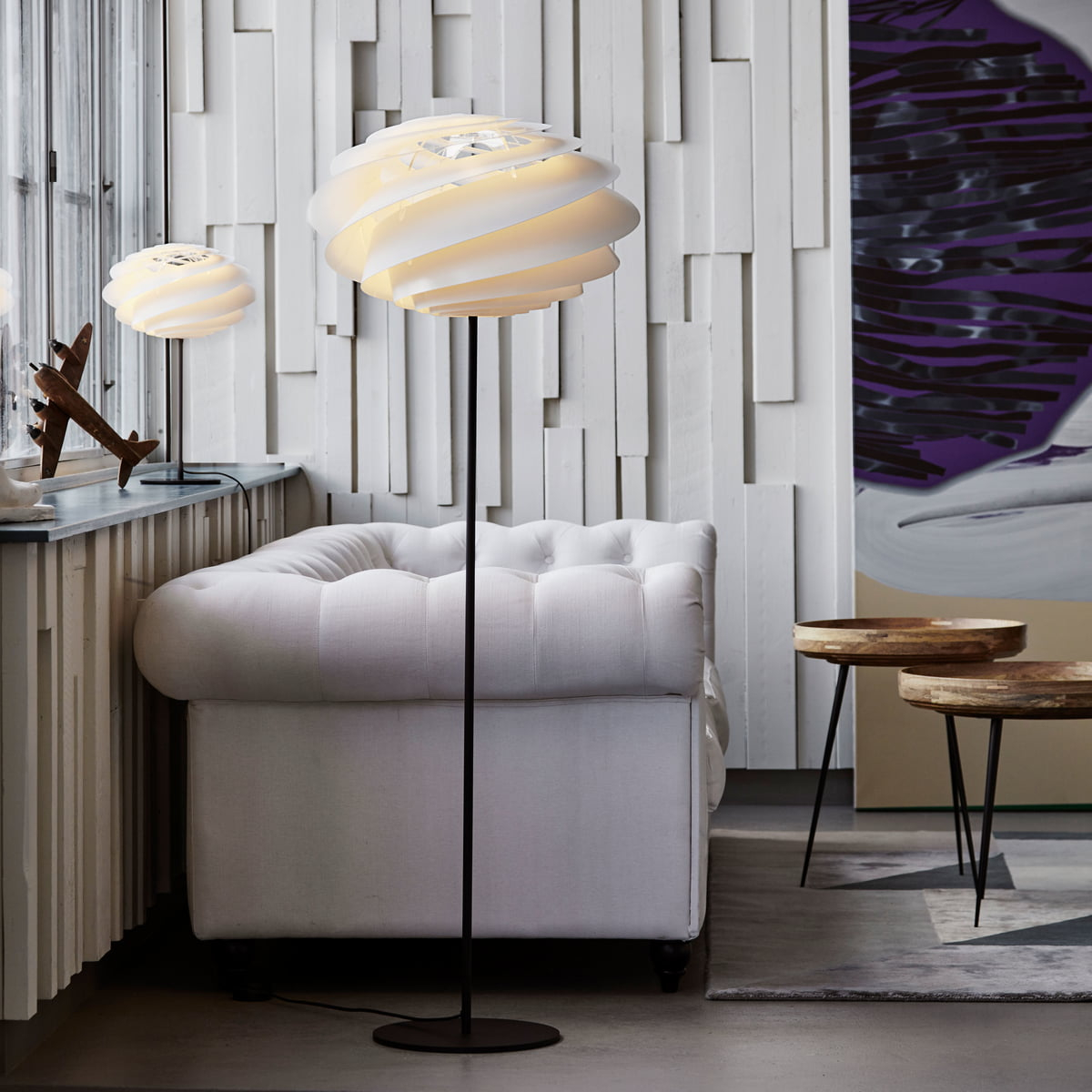 Le Klint Swirl Floor Lamp 50 Cm White with sizing 1200 X 1200